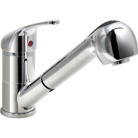 Robinet mitigeur - Douchette extractible - 14L/min - SILKE - Saro
