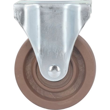 Roulette en nylon 4 pouces à plaque fixe, résistante à la chaleur, pour chariot de machine. (1/5)