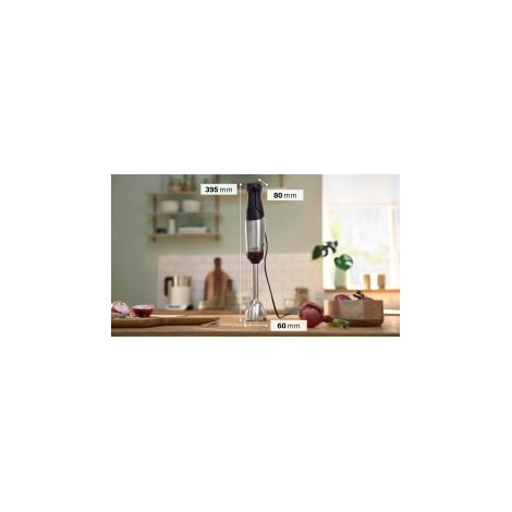 Bosch Serie 6 MSM6M621 frullatore 0,5 L Frullatore ad immersione 1000 W Nero, Acciaio inox (1/5)