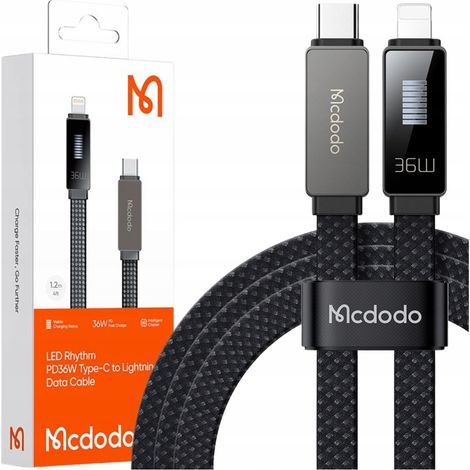 Cavo di ricarica Mcdodo USB-C Lightning a ricarica rapida per iPhone, 1 m, LED