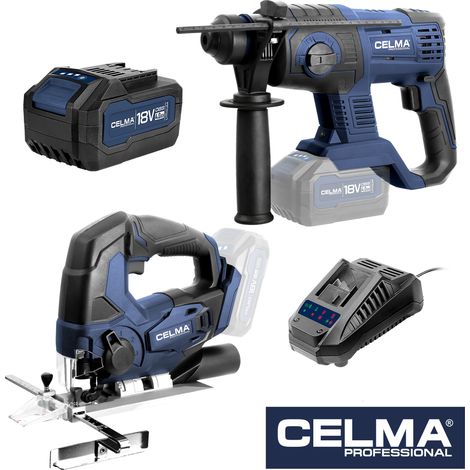 Celma Profi-Set Bohrhammer PRWg 2-20OBS + Stichsäge DPPe-Li 18OBS + 1xAku4Ah + 1xŁad (1/5)