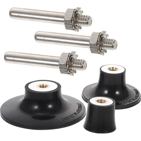 Porte-disque Support Solide Surface Noir en Caoutchouc et Aluminium de Ponçage Rapide Adapté Polissage pour Perceuse et Outils Pneumatiques (1/5)