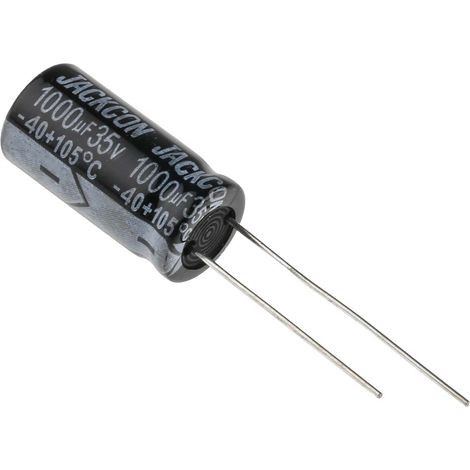 Condensateur RS PRO 1000µF, 35V c.c. (1/2)