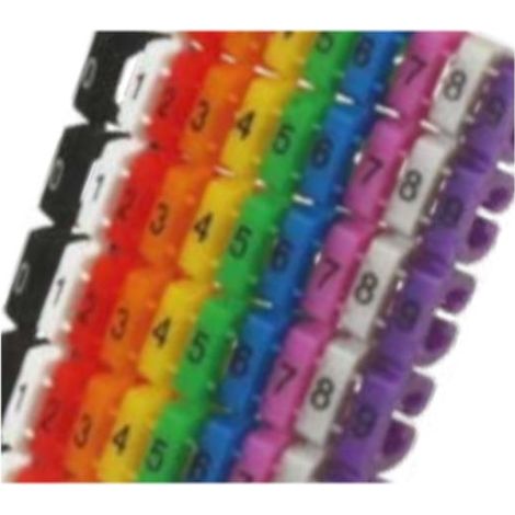 WP Cabling Segnacavi Numerici Colorati 0-9 WPC-MDA-MARK 5,5 mm - Confezione 100 Pezzi