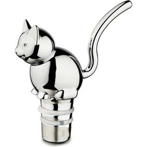 Aeratore/versatore per vino in acciaio inox a forma di gatto, ideale per vini rossi e bianchi – Design elegante, funzionale e a prova di perdite.
