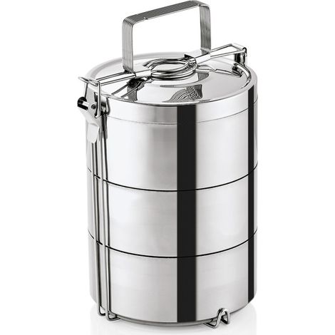 Conteneur isotherme à étages 4 bacs de 0,9 ltr Ø 16 cm inox - Was Germany (1/2)
