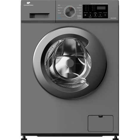Continental Edison – Lave-linge hublot 7 kg CELL712IS3 – Induction – 1200 trs/min – Silver – Silencieux et durable pour petites familles