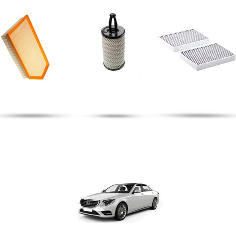Kit tagliando 3 filtri compatibile con Mercedes Classe S (W222,A217,C217) 500 320kw Dal 2017 (1/5)