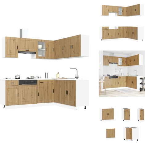 Ensemble d'armoires de cuisine 11 pcs Porto bois d'ingénierie - Ensemble D'armoires De Cuisine - Ensemble D'armoires De Cuisine - Ensemble D'armoires - Armoire De Cuisine (1/5)