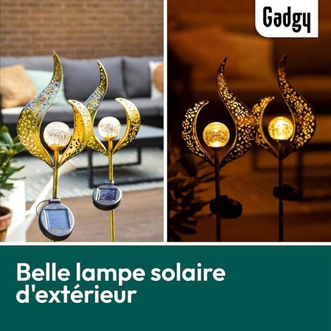 Solarlampen mit Flammeneffekt, Glaskugel, wasserdicht, für Garten/Terrasse/Wege. (1/5)