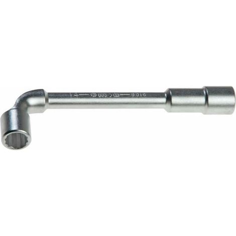 Clé à pipe débouché 6 et 12 pans - Longueur : 187 mm - Poids : 315 g - Pour écrou : 17 -