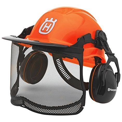 Holzfällerhelm komplett Forest Husqvarna Funktionell Fluoreszierend Original