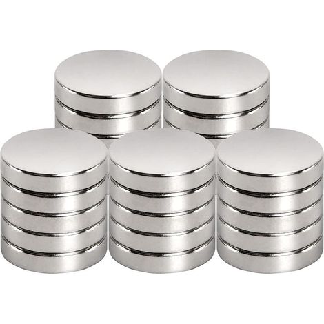 Neodymium Magnet 15mm Diameter x 3mm for Magnetic Board, Refrigerator, Whiteboard, Office, Whiteboard, Powerful Magnet (25 Pcs) (1/5)