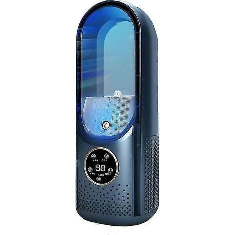 Ventilateur humidificateur avec affichage LED, 6 vitesses et minuterie silencieuse.-AquaForge