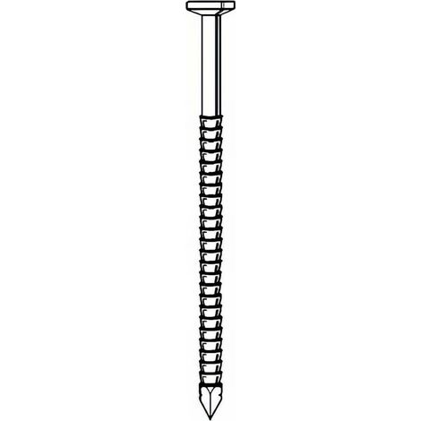 Pointe Annelée en Vrac Tête Plate Inox A4 - 31/34x90 mm en Seau de 5 kg - D-Work (1/2)