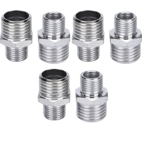 6Pcs Airbrush Connector Set Male Thread G1/8in to G1/4in Painting Spray Gun Adapter TDA3 (1/5)