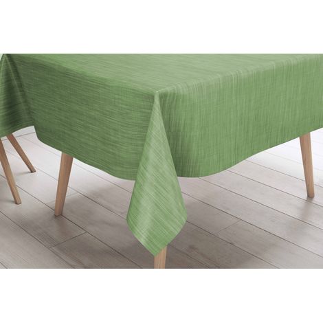 Tovaglia LIMA Verde Chiaro – Tela Cerata Plastificata PVC Lavabile Antiscivolo – Made in Italy Cm. 140x100 x4 persone