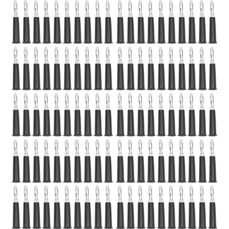 100pcs Fiches Banane Noir 4mm en Laiton Zinc Alliage ABS à Souder pour Batteries Camion (1/5)