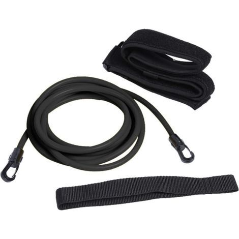 4-meter elastic swimming training belt for swimming pool, adjustable strap made of durable nylon, ideal for aqua aerobics and aquatic fitness. (1/5)