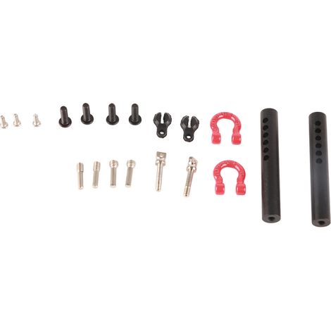 Kettengeschweißter Heckstoßfänger aus Metall mit LED-Beleuchtung für RC-Car SCX10II 90046 (1/5)