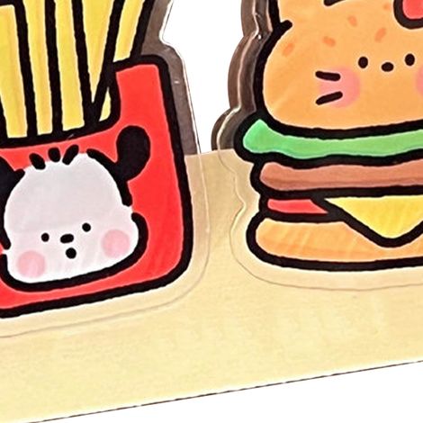 2er-Pack niedliche Lebensmittelbeutelclips in Acrylform (Pommes und Burger), Mini-Büroklammern für unterwegs und zur Aufbewahrung in der Küche (1/2)