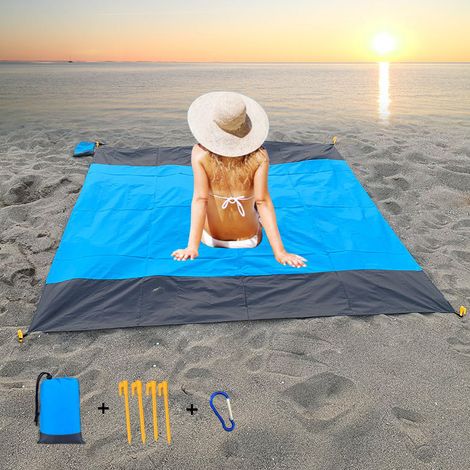 Couverture de pique-nique imperméable, couverture de plage, tapis de plage, couverture de camping ultralégère et compacte pour les vacances à la plage et le camping (1/5)