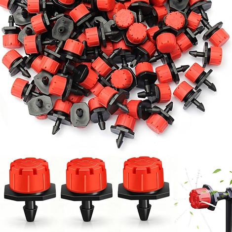 Sollbry 50pcs Arroseurs d'arrosage réglables Kits de système d'irrigation goutte à goutte Micro Flow Drip Head Irrigation Buses de brumisation (1/5)