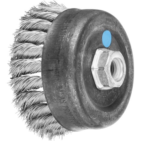 PFERD TOOLS Topfbürste gezopft TBG Ø 100mm M14 Edelstahl-Draht-Ø 0,35 mm Winkelschleifer 5 Stk