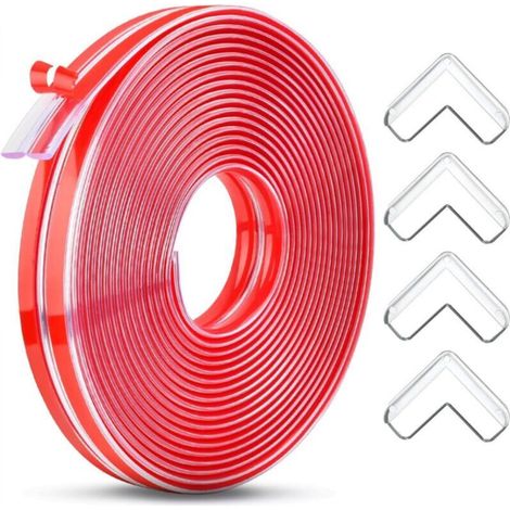 6m Pre-Adhesive Baby Table Corner Protectors Baby Table Corner Protectors Baby Table Corner Protectors Baby Furniture Protectors with 4 Silicone Corner Protectors