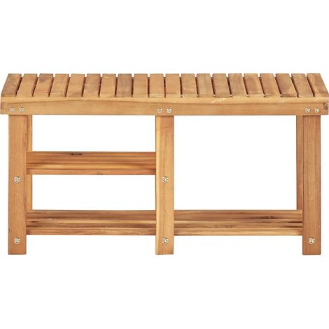 Scarpiera  Mobile per scarpe 90x32x46 cm in Legno Massello di Acacia (1/5)