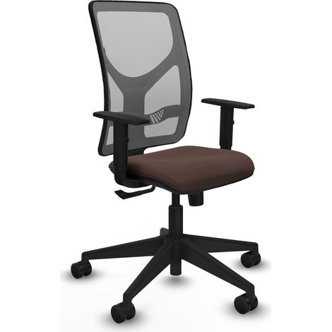 Silla de oficina piqueras y crespo Motilla gris simil cuero (1/2)