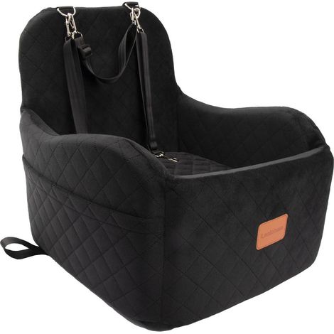 Hunde-Autositz für kleine/mittelgroße Hunde, tragbar, waschbar, Schwarz, Medium (1/5)