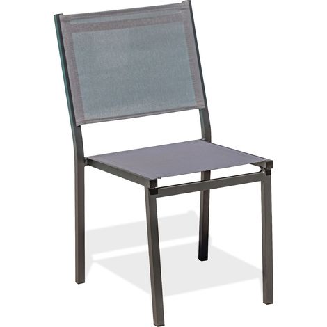 TOLEDE - Stapelbarer Gartenstuhl, Aluminium/Textilene - DCB GARDEN