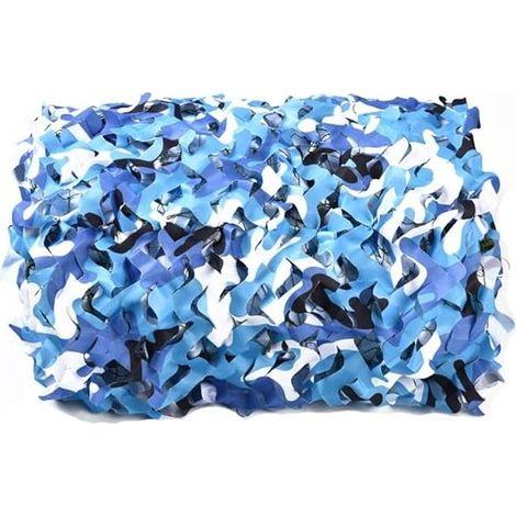QAZQA Filet De Camouflage Renforcé Militaire Grande Taille 210D - pour les jeux militaires, les couvertures de voiture, les fêtes de vacances, léger e,bleu,2X3m (1/5)