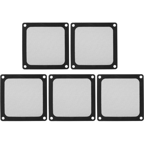5Pcs Filtre À Poussière Pour Ventilateur D'ordinateur, Cadre Magnétique, Étanche, Maille Noire, 80mm (1/4)