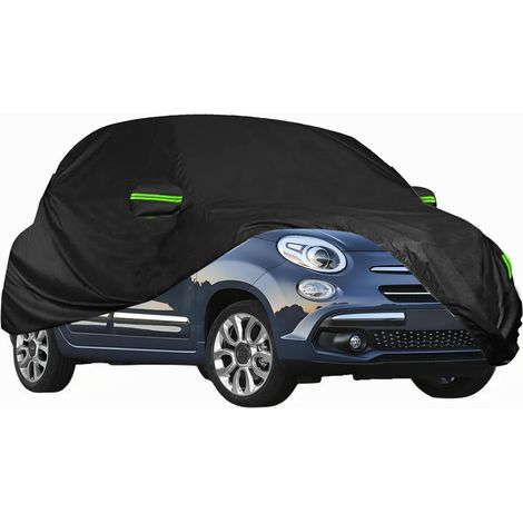 Bâche de Voiture Étanche pour 500/500C/500E/500 2007-2024, Housse Voiture Impermeable Housse de Protection Voiture Exterieur avec Zip et Sangle Coupe-Vent (1/5)