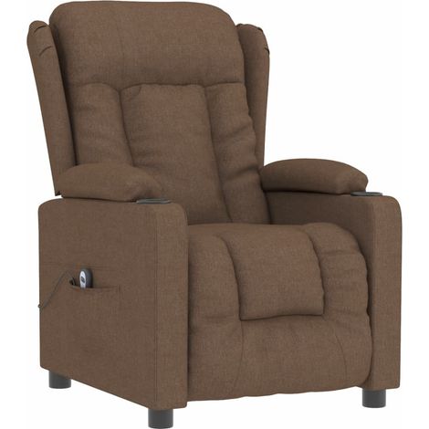 Relaxsessel Elektrisch Braun Stoff vidaXL