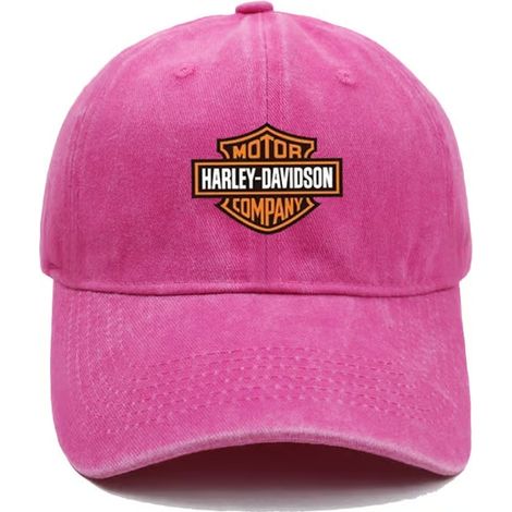 Casquette de course Harley Davidson rose rouge
