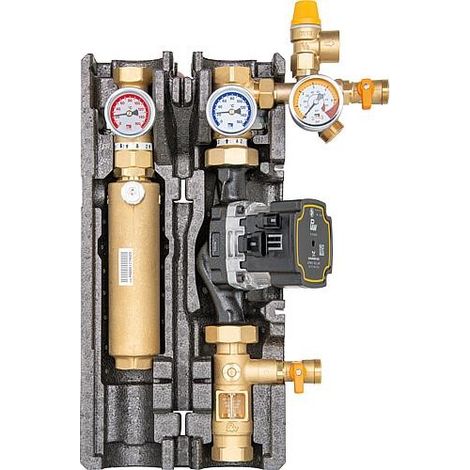 Station solaire Maxi Basic DN25(1") 2 voies, débitmètre Grundfos UPM3 Solar 25-75 (1/2)