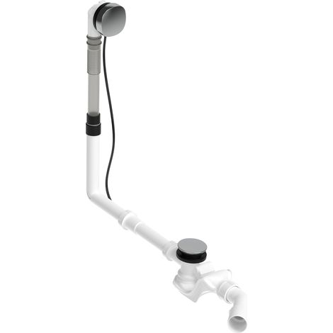 Duravit – Garniture de vidage baignoire 850 mm – Finition chrome – Matériau plastique – Commande câble Bowden pour fonctionnement facile