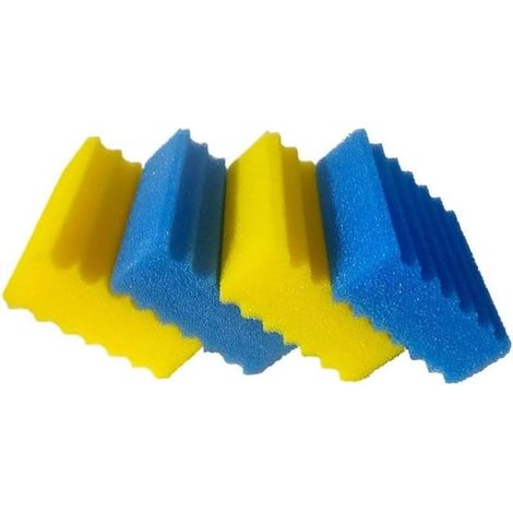 Filtro para estanques, Espuma para filtro de estanques, Apto para CBF, 350-2 Espuma azul gruesa + 2 Espuma amarilla fina), 23 20 8 cm (1/5)