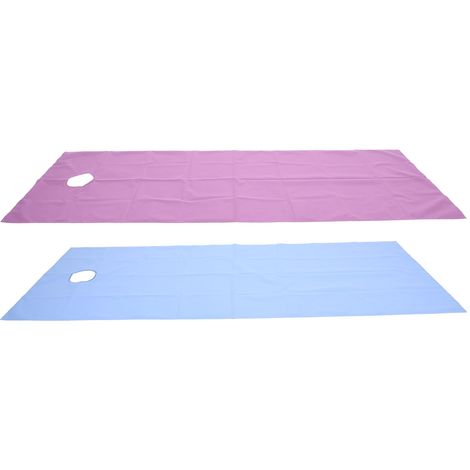 Drap de lit imperméable pour salon de beauté, table de massage SPA (75 x 200 cm, type à trous ouverts) (violet et bleu) (1/5)
