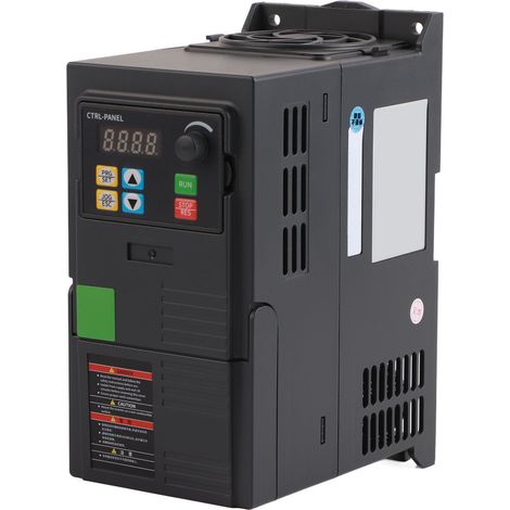 Variateur de fréquence universel 2,2 kW, entrée monophasée 220‑240 V, sortie triphasée 0‑240 V, convertisseur de vitesse vectoriel pour moteur, contrôleur de fréquence robuste (1/5)