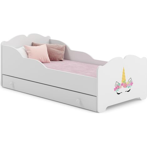 ANNA letto per bambini con cassetto 140x70 Corno di unicorno