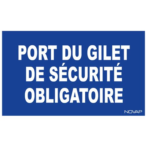 Panneau Port gilet de sécurité - Rigide 330x200mm - 4160450