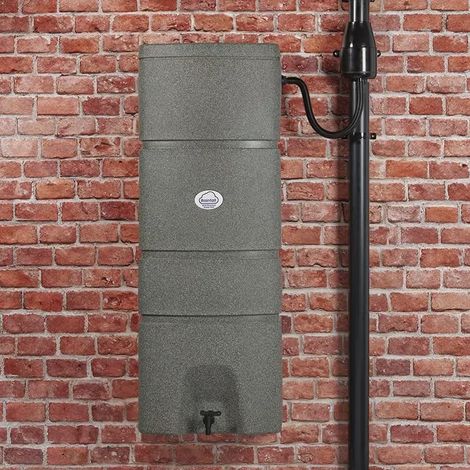 Rainfall Wall Mounted Water Butt in Green Marble Kit (1/5)