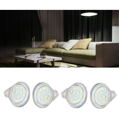 4PCS Ampoule LED MR11 12W 300LM Double Broche Lumière Paysage Blanc Froid 6000K