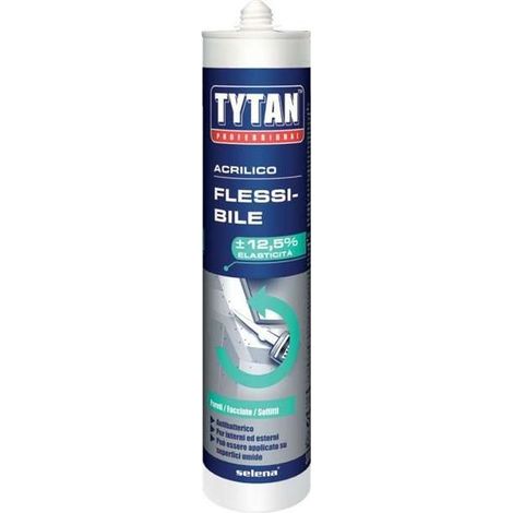 Tytan Sigillante Acrilico Flessibile Bianco 300ml per Cartongesso