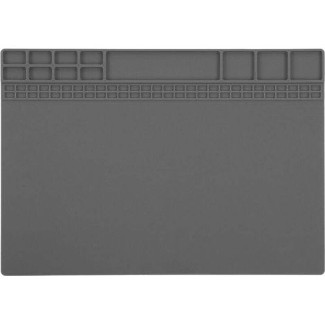 Tapis De Soudure En Silicone Résistant À La Chaleur Pour Réparation Électronique Isolation Entretien Gris