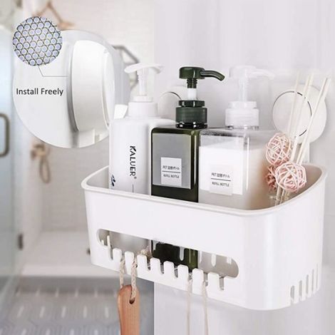Serviteur Douche - TAILI - Porte Savon et Brosse à Dents - Imperméable - Réutilisable - Sans Perçage (1/4)